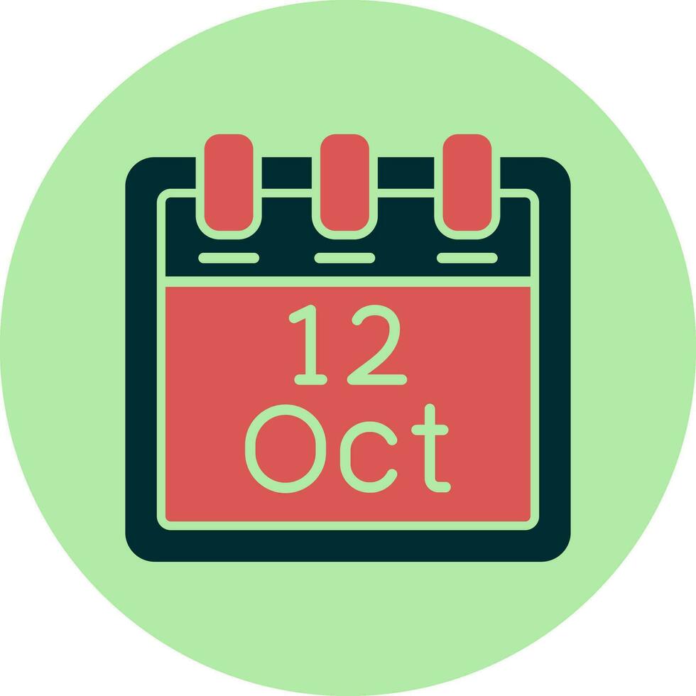 October 12 Vector Icon