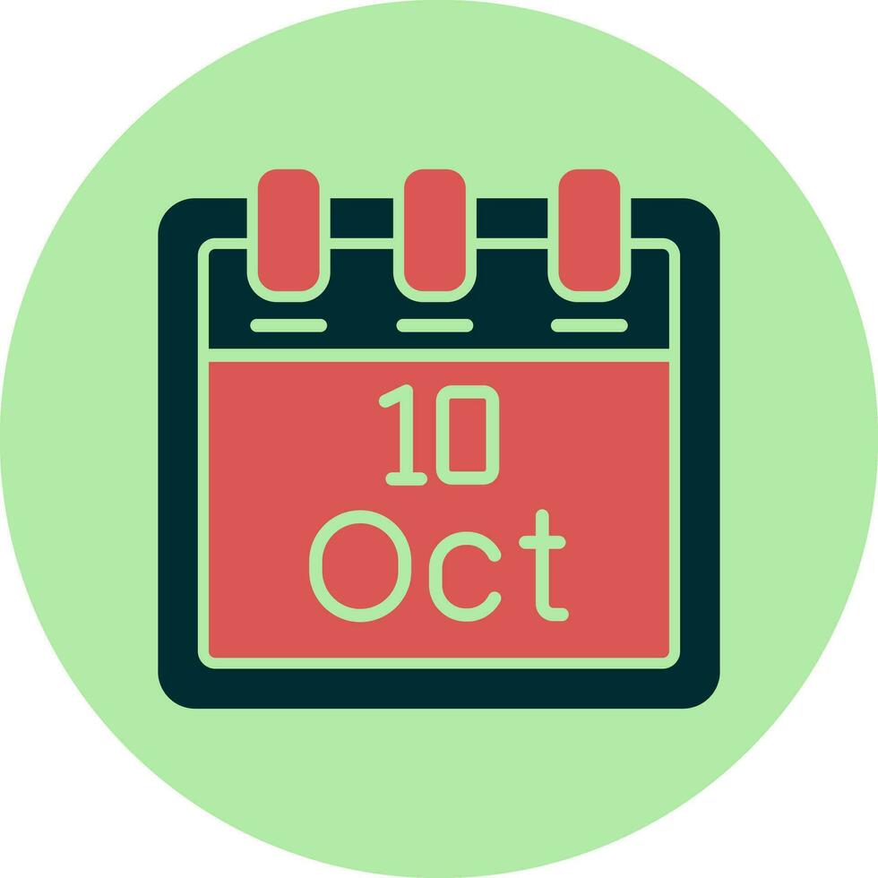 October 10 Vector Icon