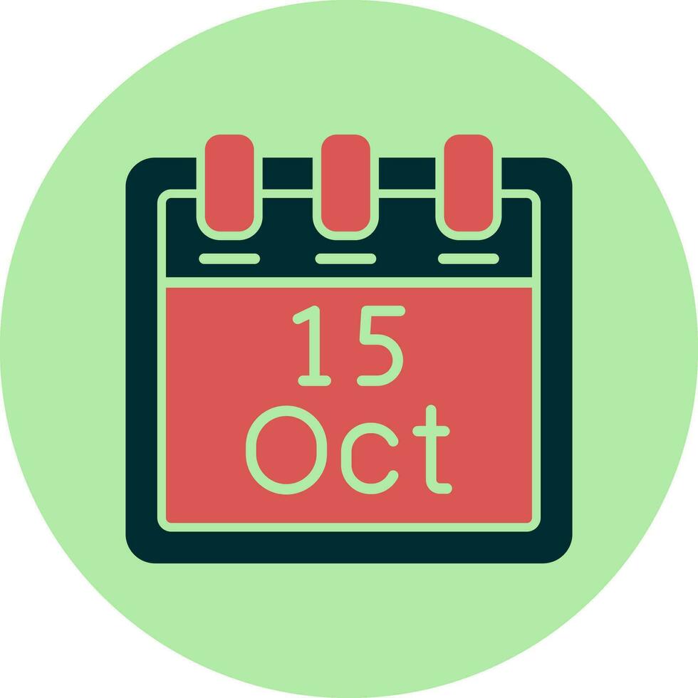 October 15 Vector Icon