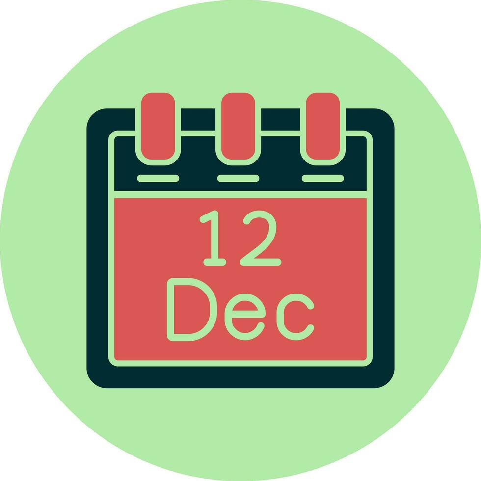 December 12 Vector Icon