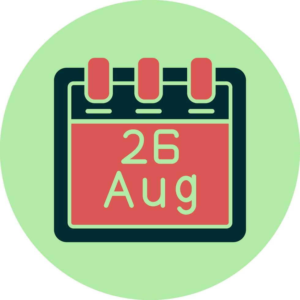 August 26 Vector Icon