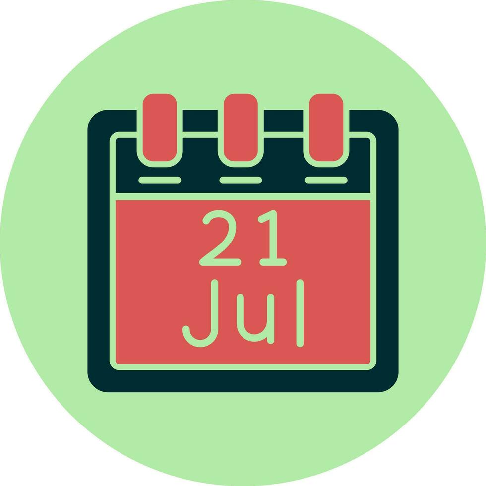 July 21 Vector Icon