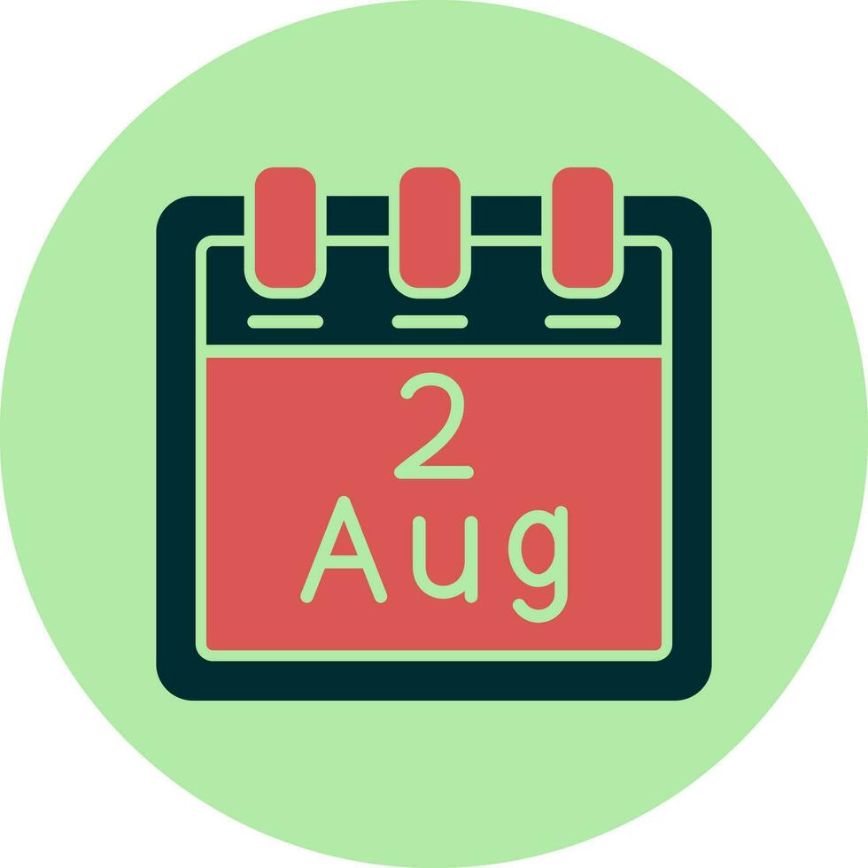 August 2 Vector Icon