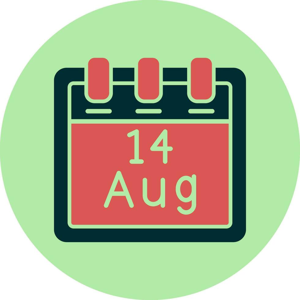 August 14 Vector Icon