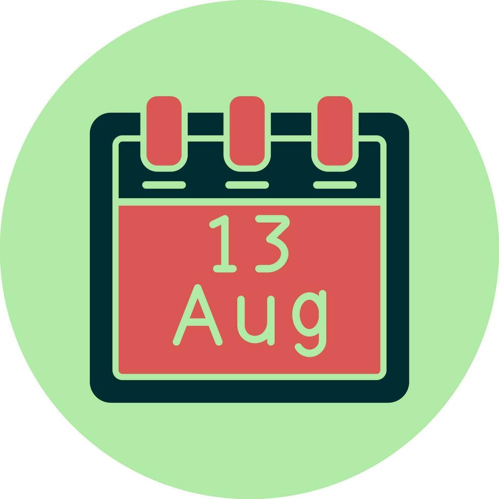 August 13 Vector Icon