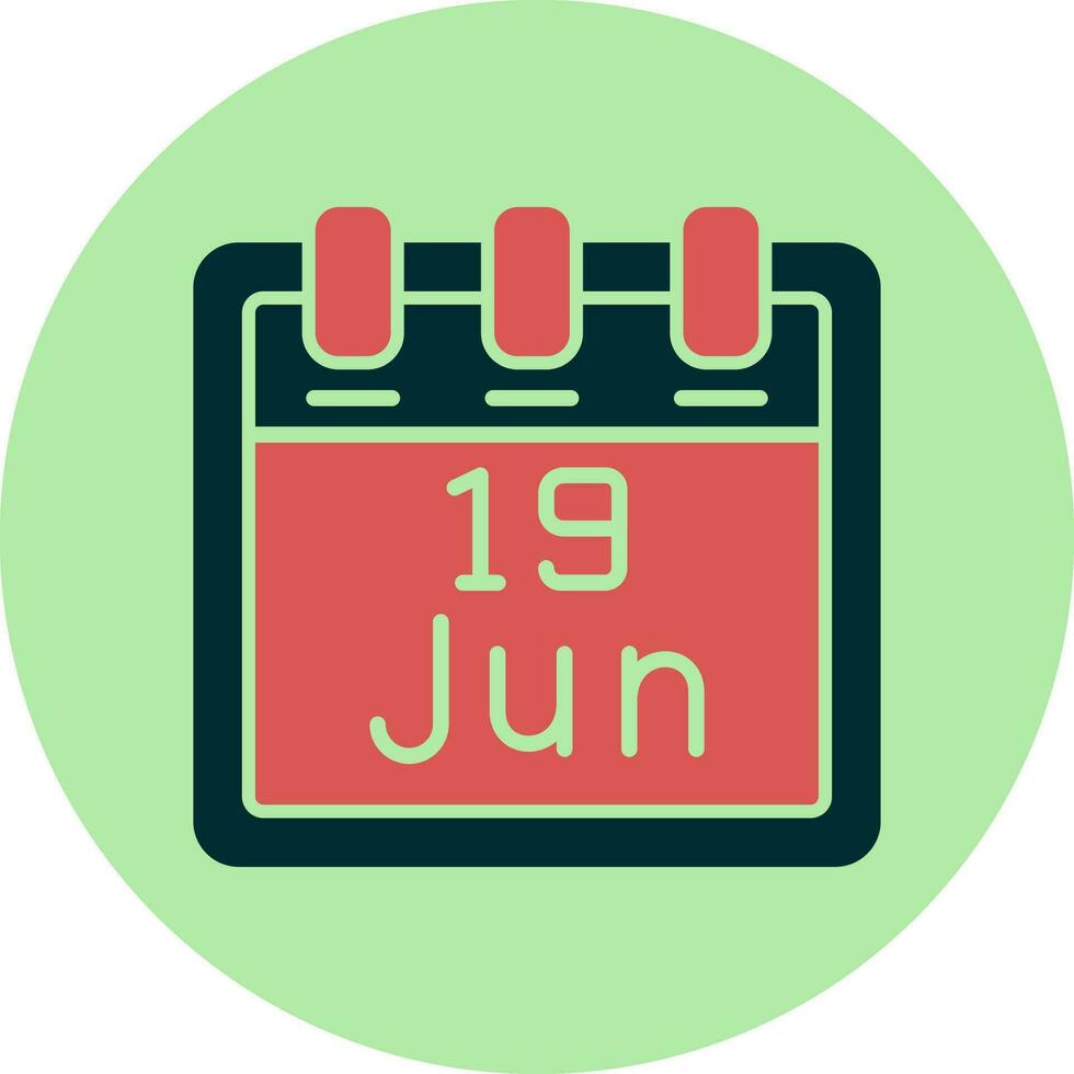 June 19 Vector Icon