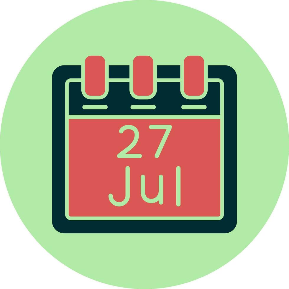 July 27 Vector Icon