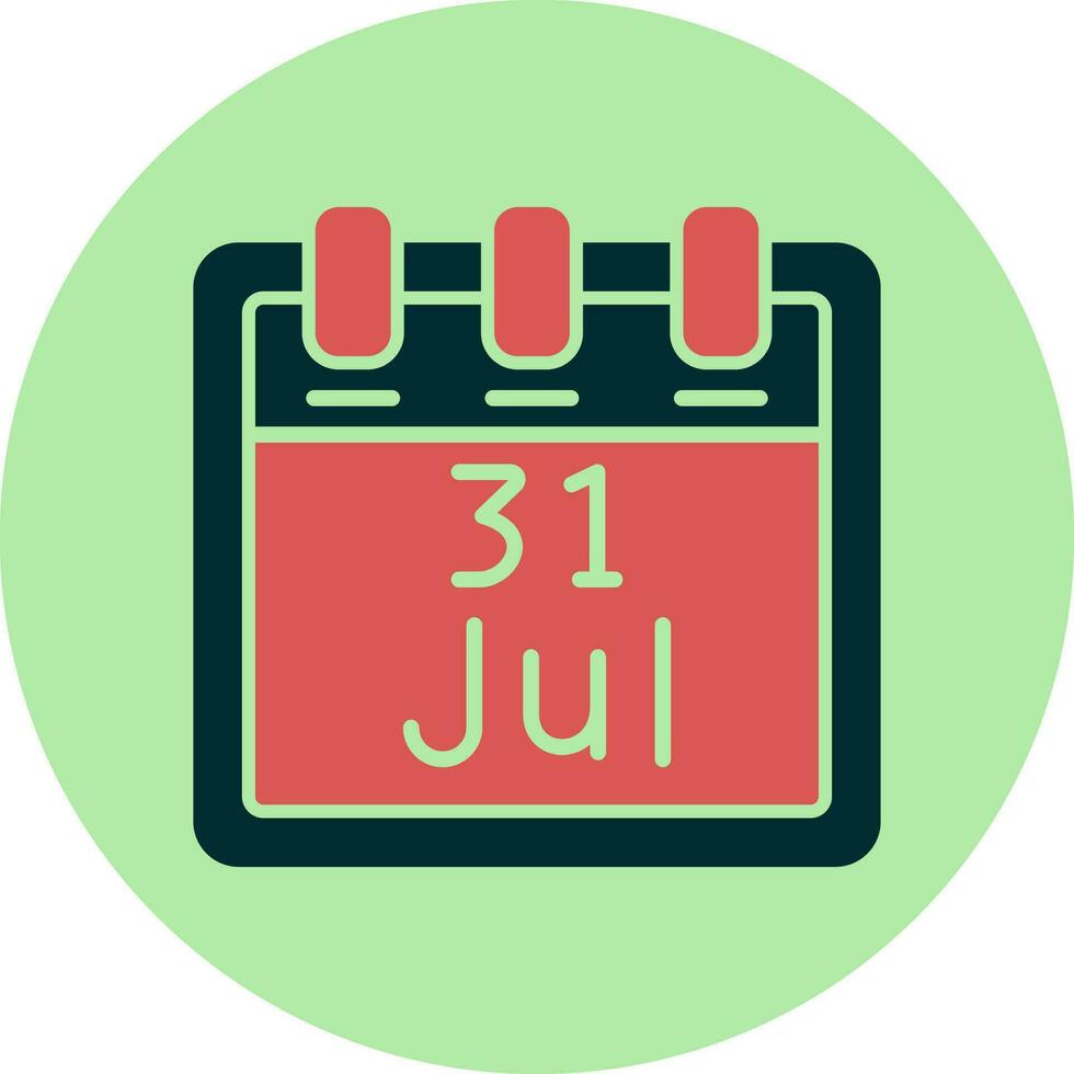 July 31 Vector Icon