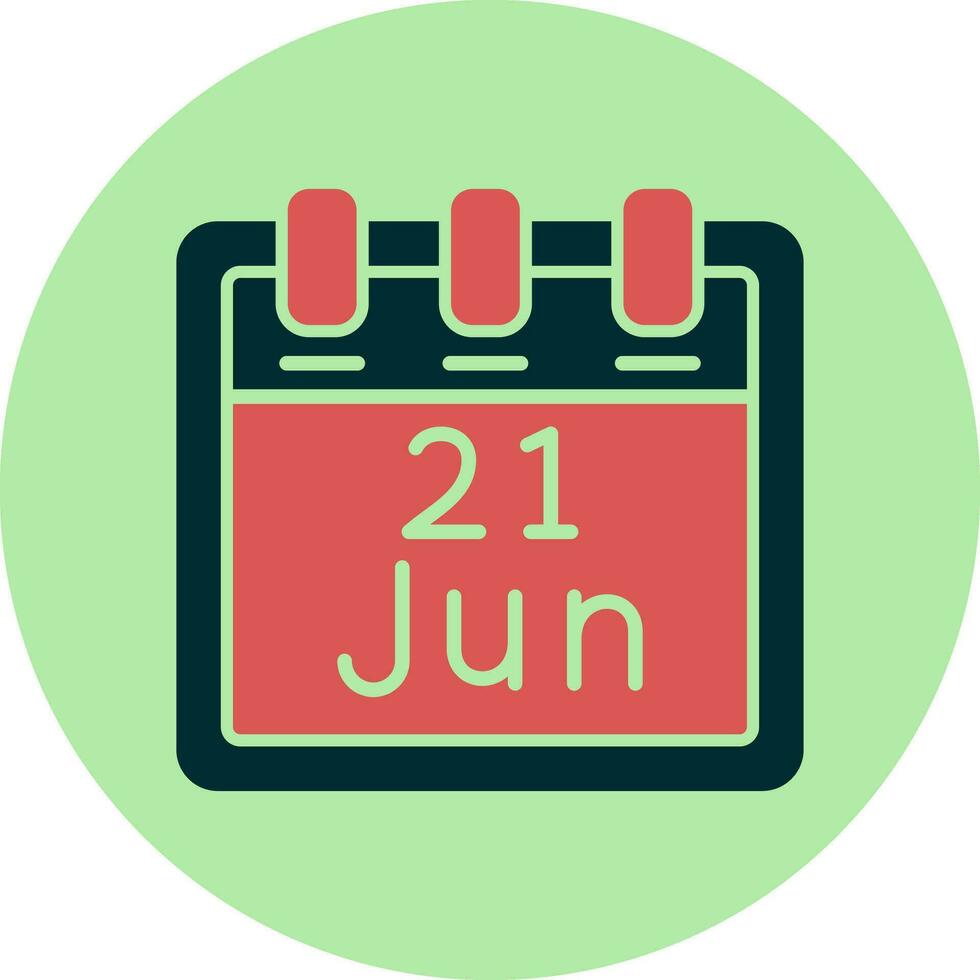 June 21 Vector Icon