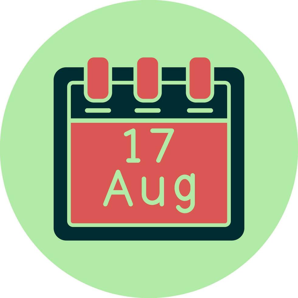 August 17 Vector Icon