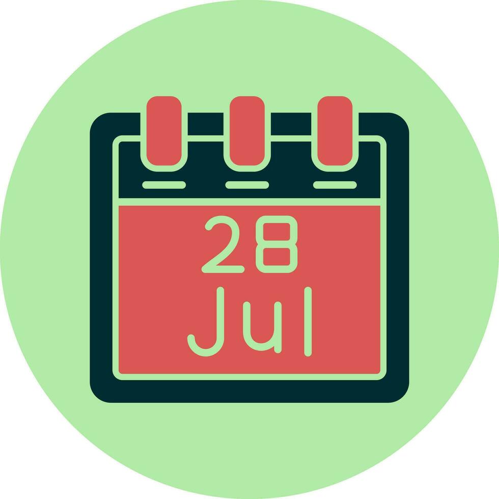 July 28 Vector Icon