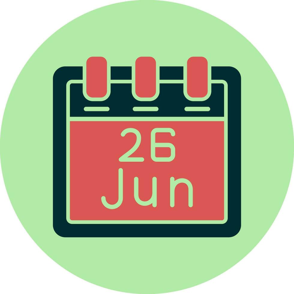 June 26 Vector Icon