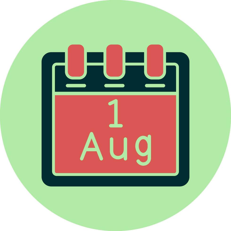August 1 Vector Icon