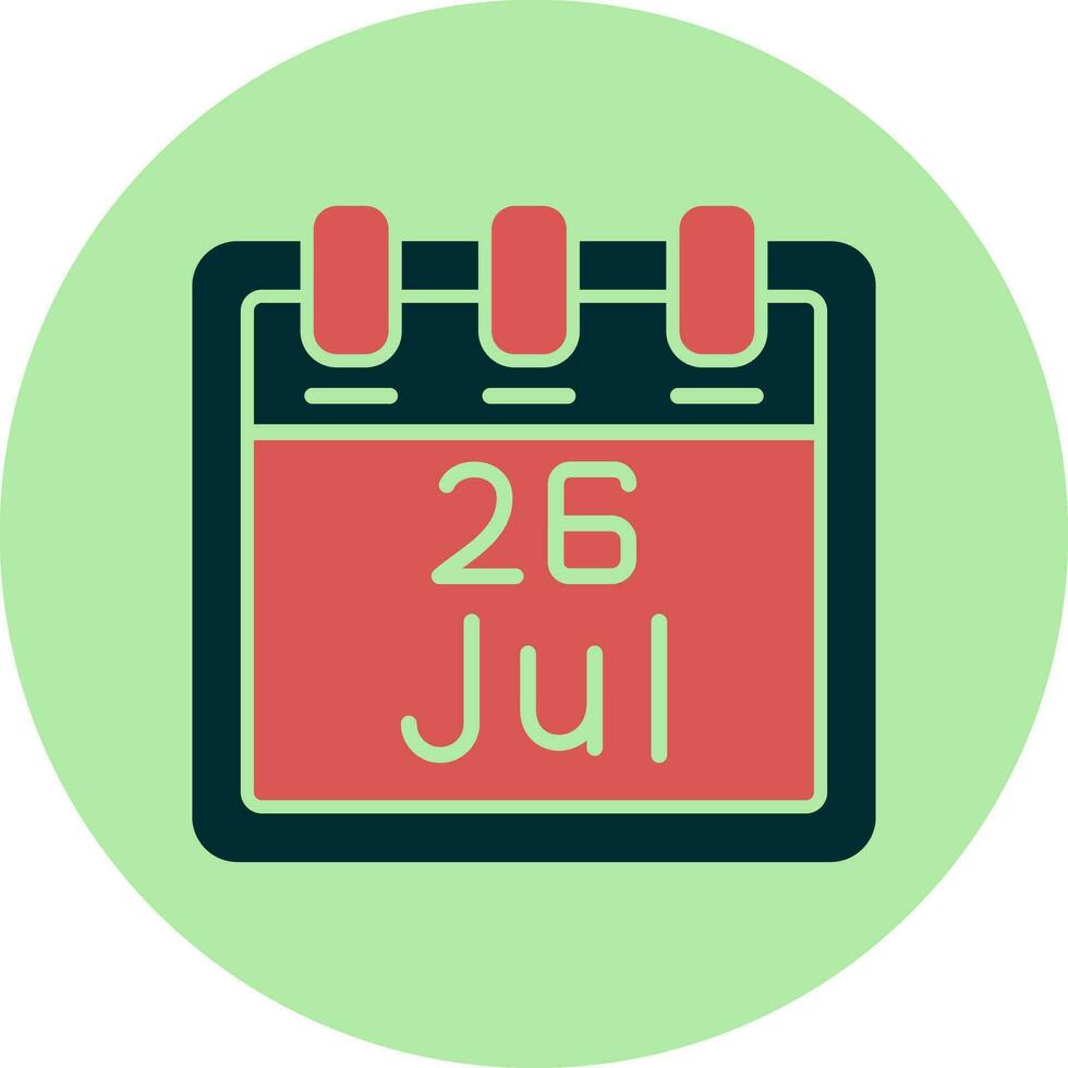 July 26 Vector Icon