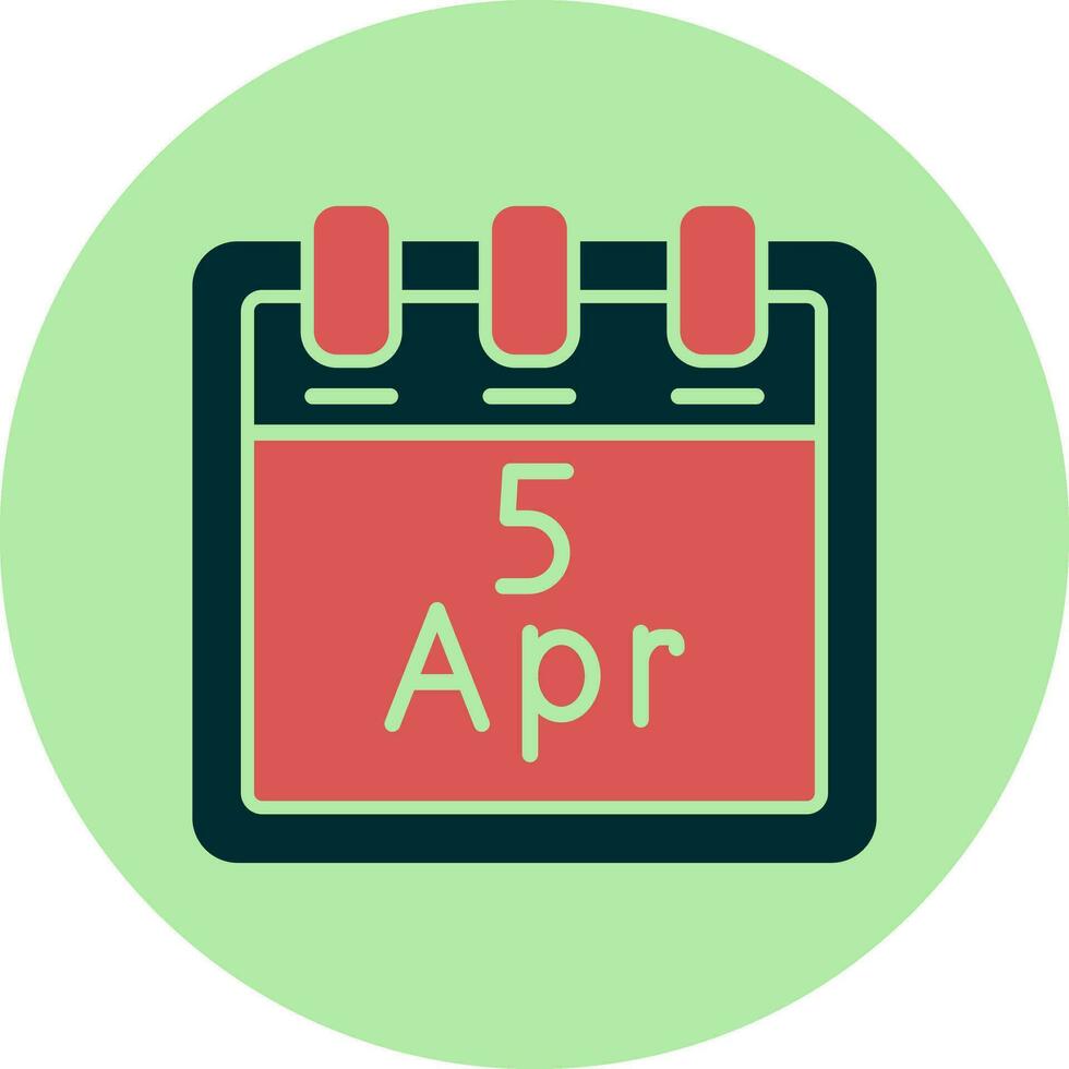 April 5 Vector Icon