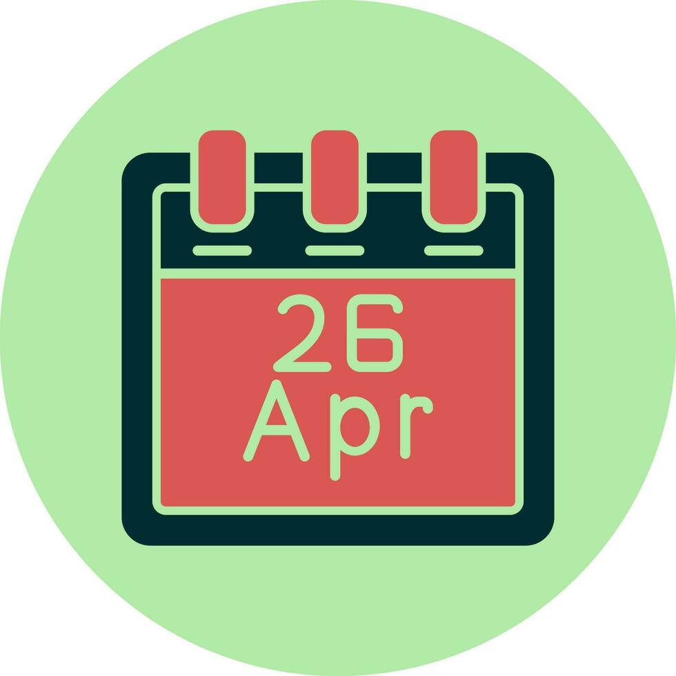 April 26 Vector Icon