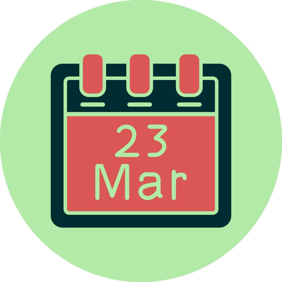 March 23 Vector Icon