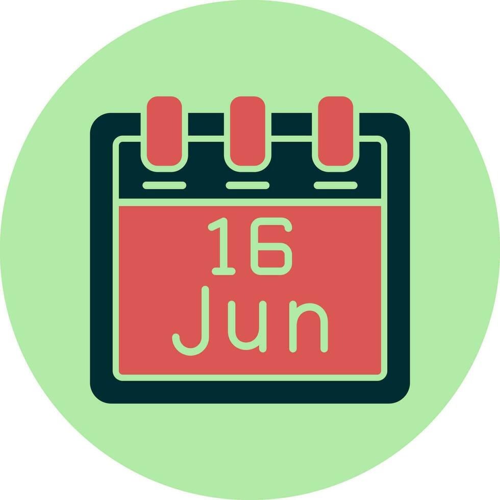 June 16 Vector Icon