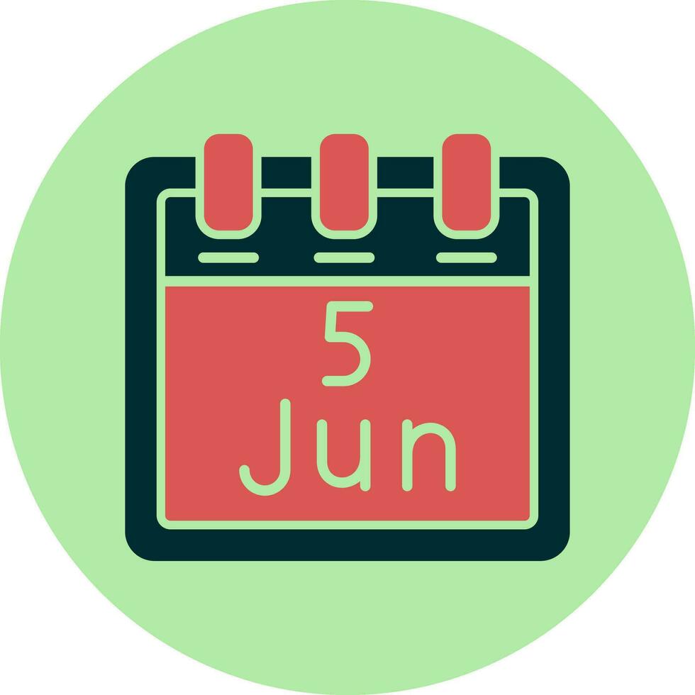 June 5 Vector Icon