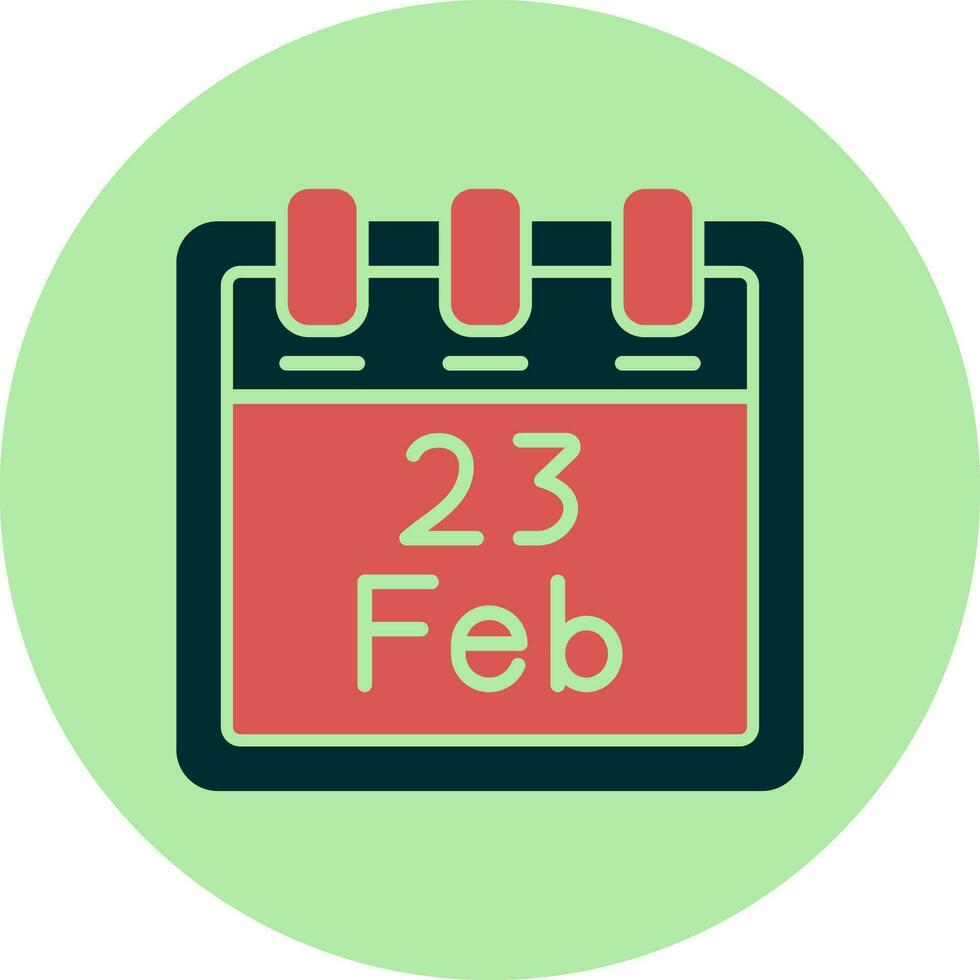 February 23 Vector Icon