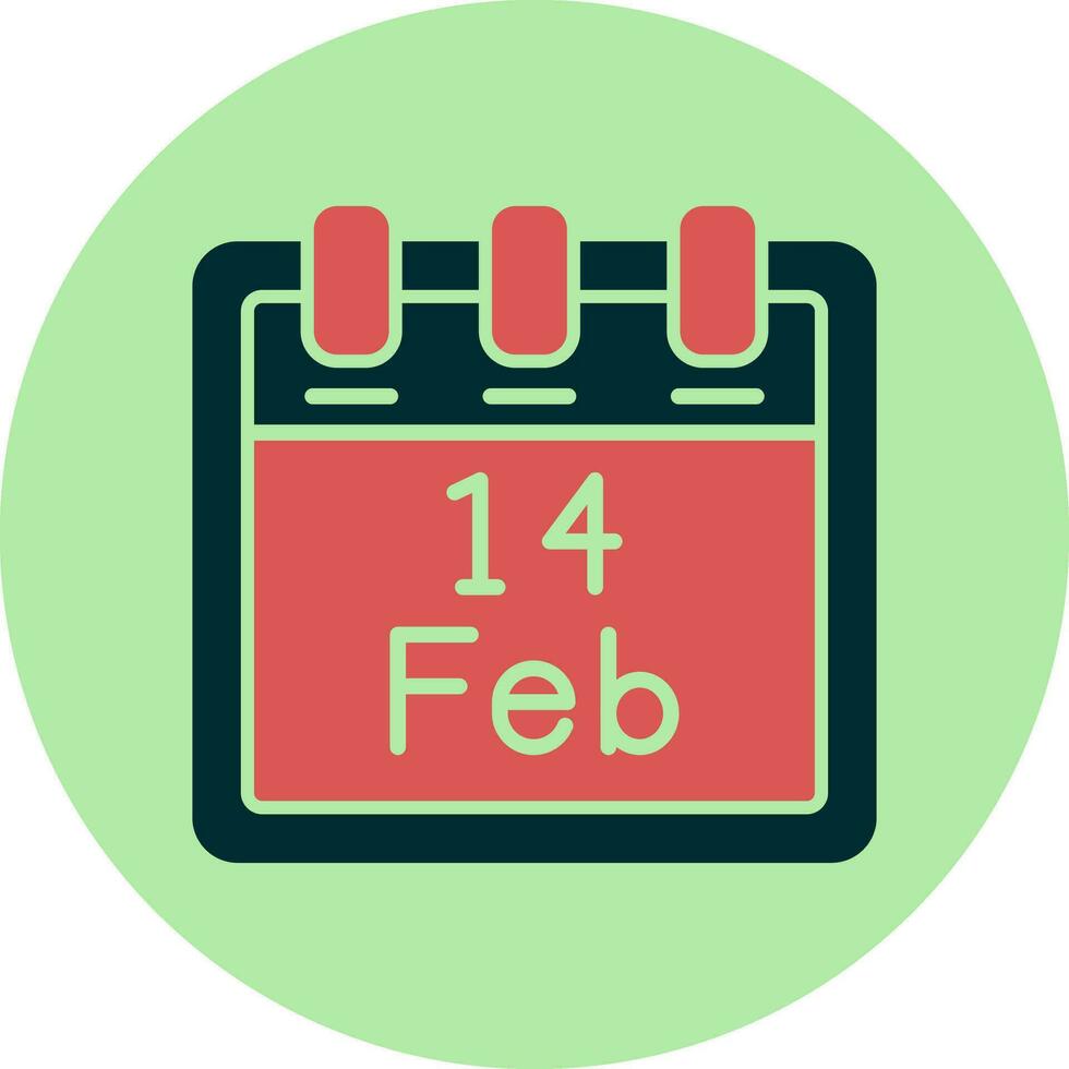 February 14 Vector Icon