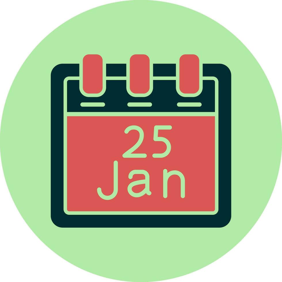 January 25 Vector Icon