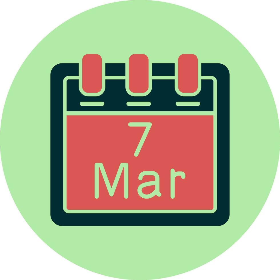 March 7 Vector Icon