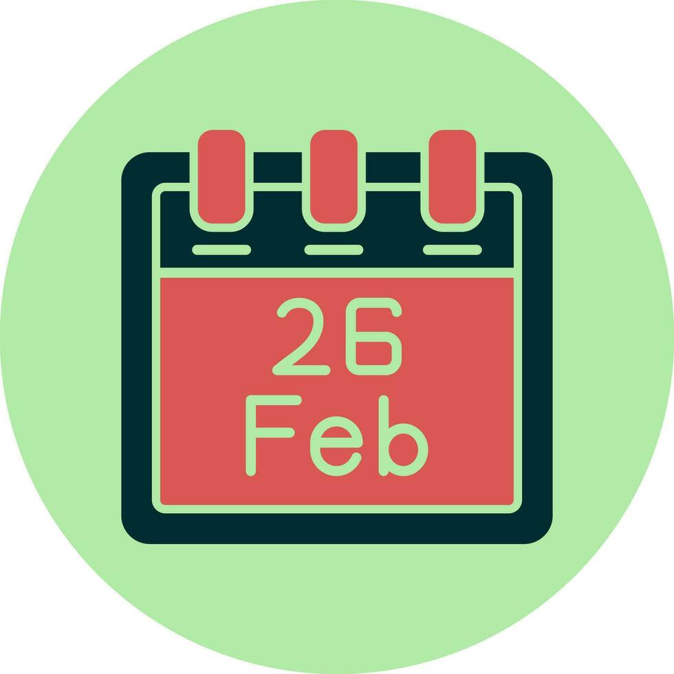 February 26 Vector Icon