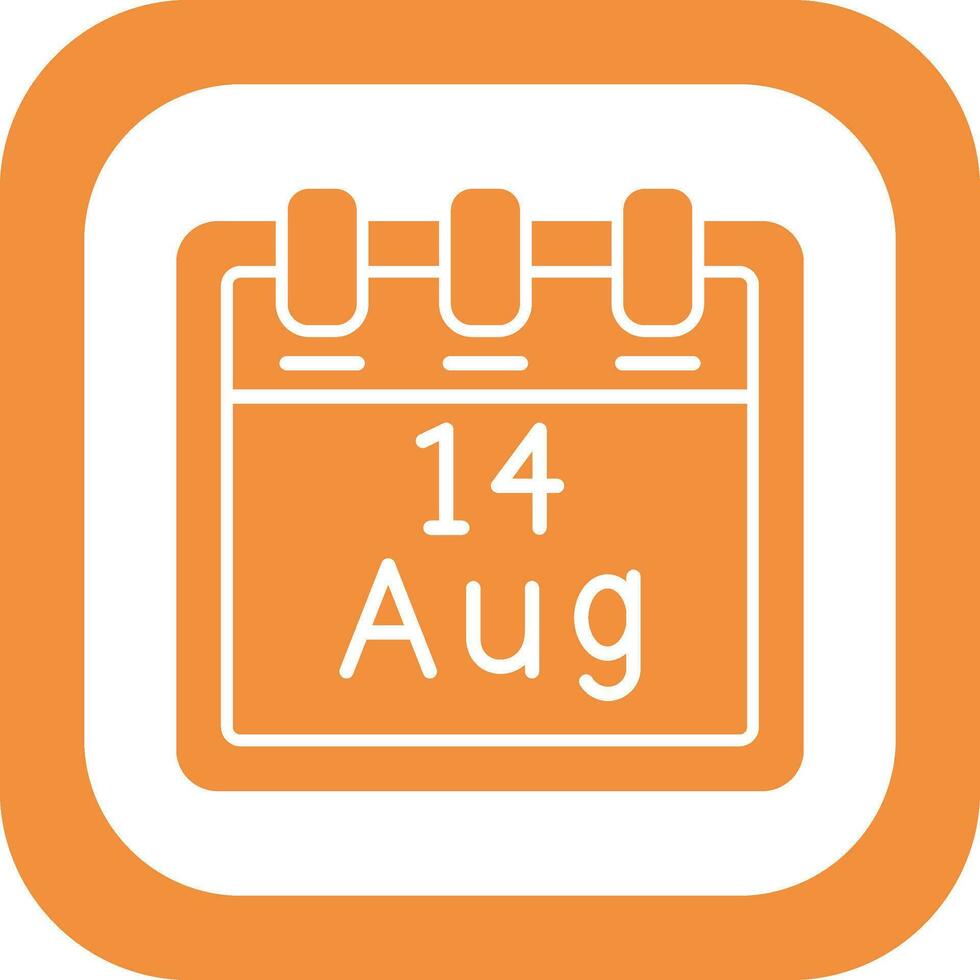 August 14 Vector Icon