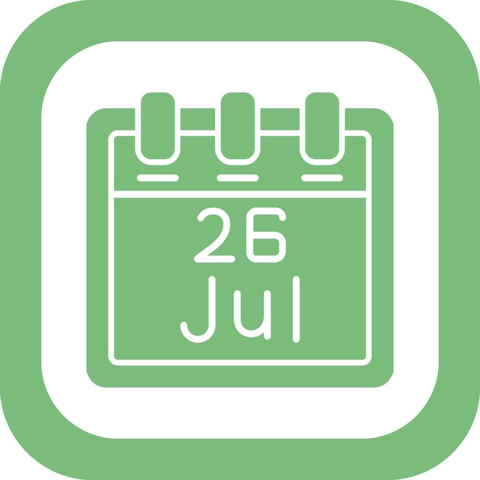 July 26 Vector Icon