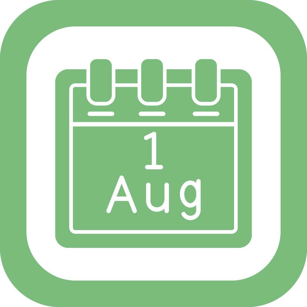 August 1 Vector Icon