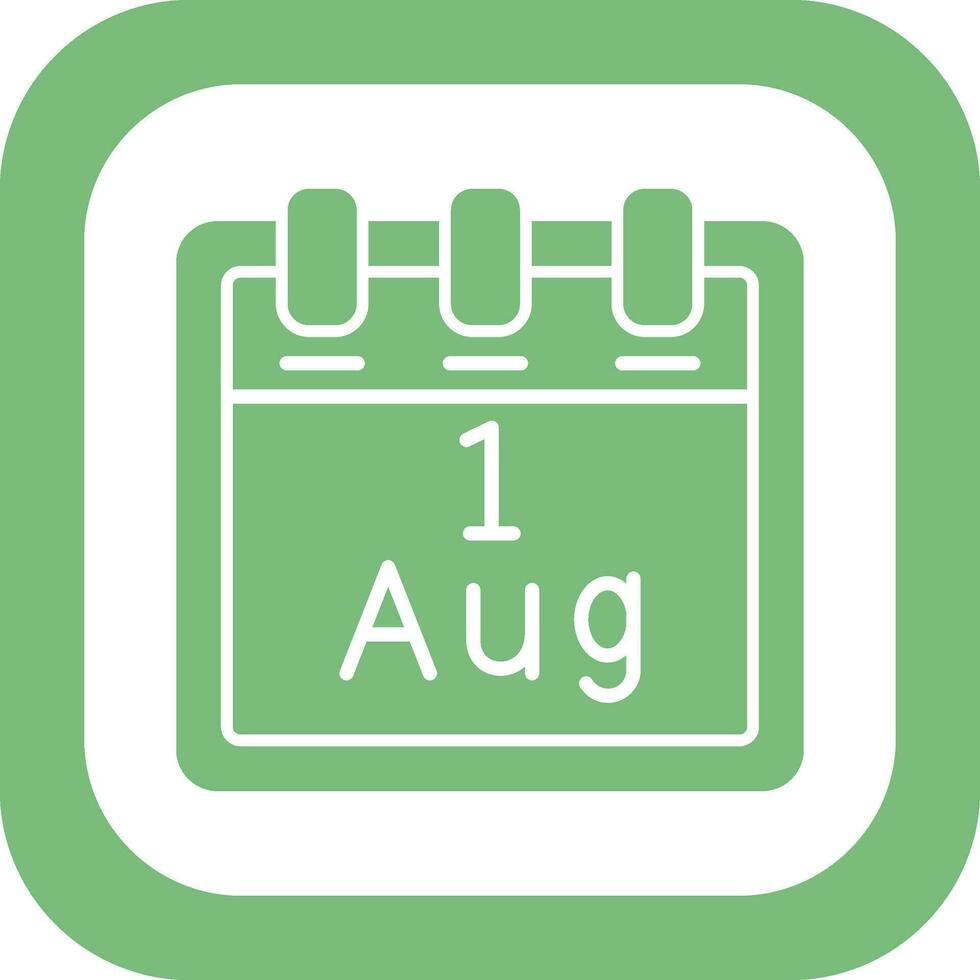 August 1 Vector Icon