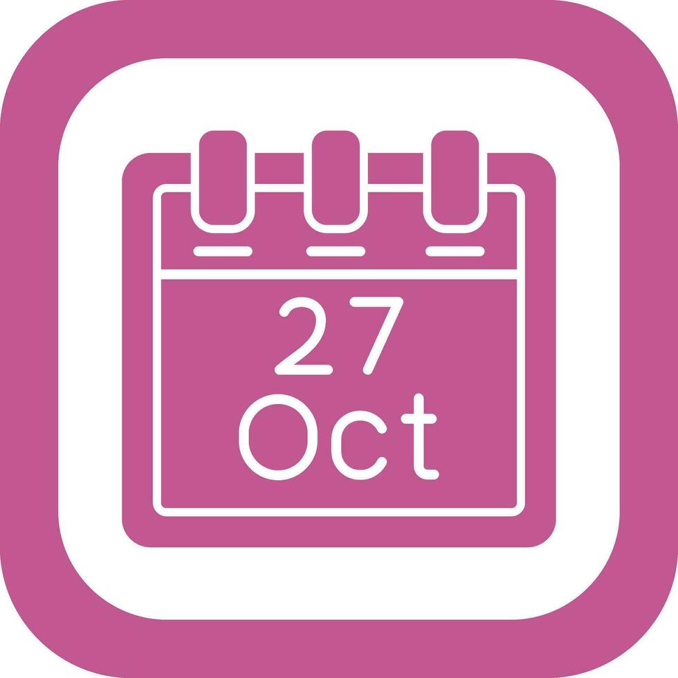 October 27 Vector Icon