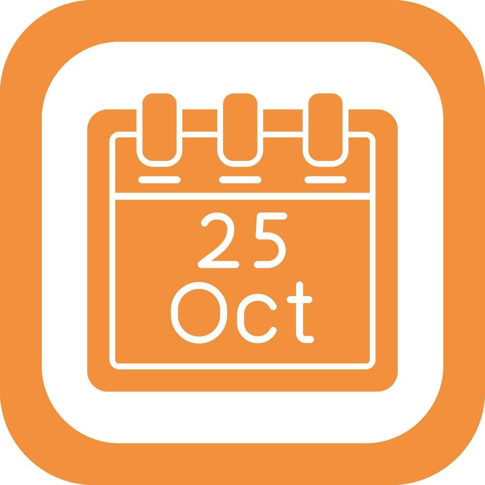 October 25 Vector Icon