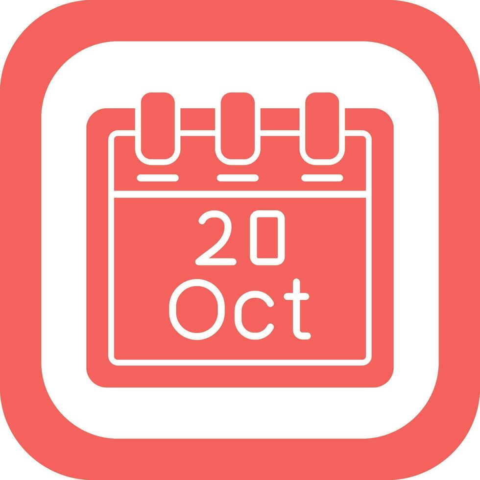 October 20 Vector Icon