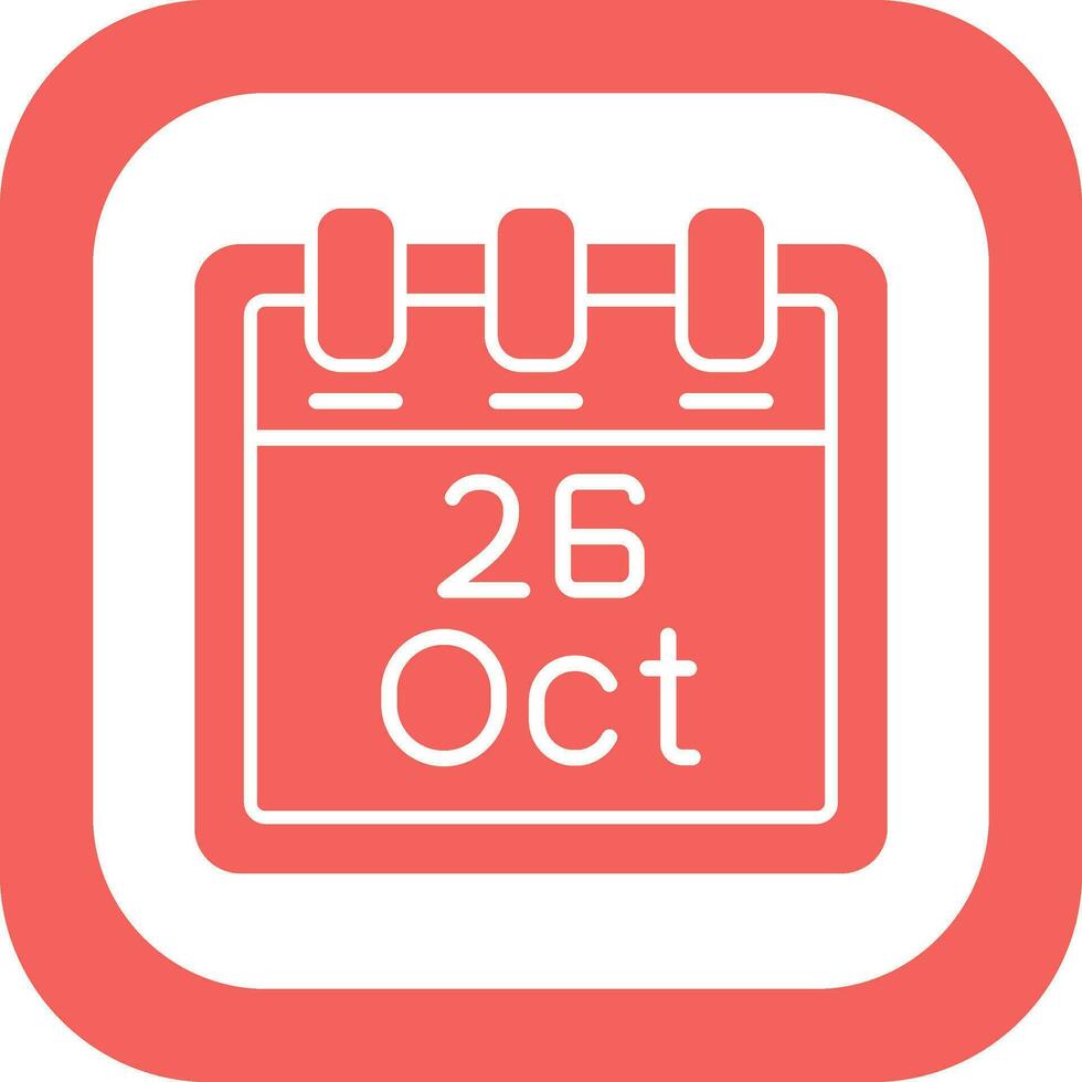 October 26 Vector Icon