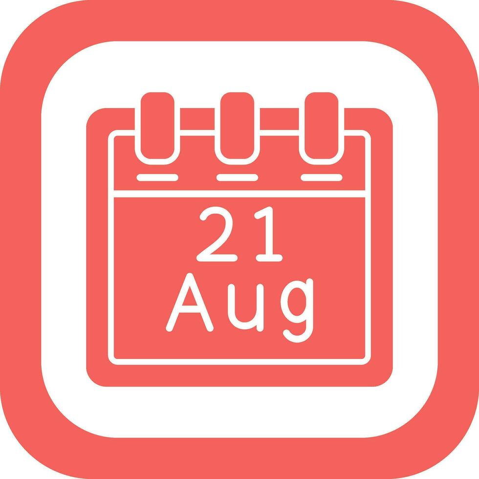 August 21 Vector Icon