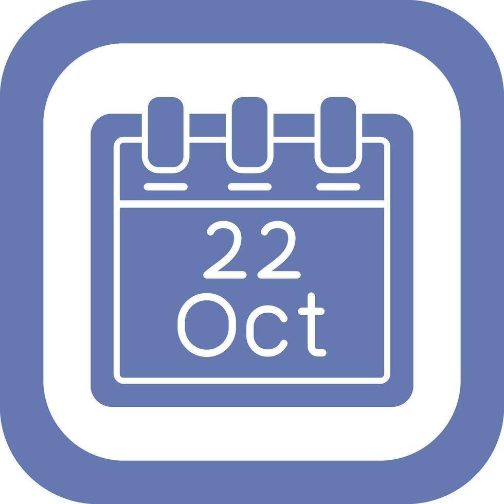 October 22 Vector Icon