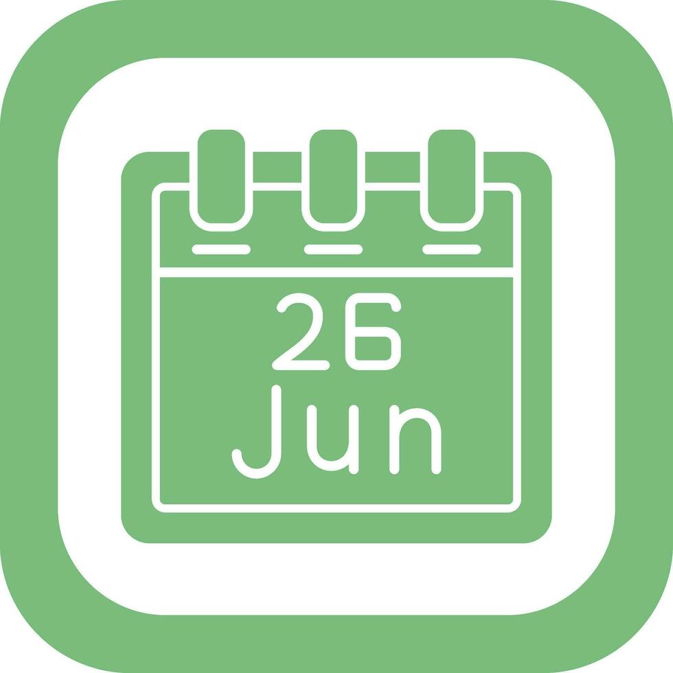 June 26 Vector Icon
