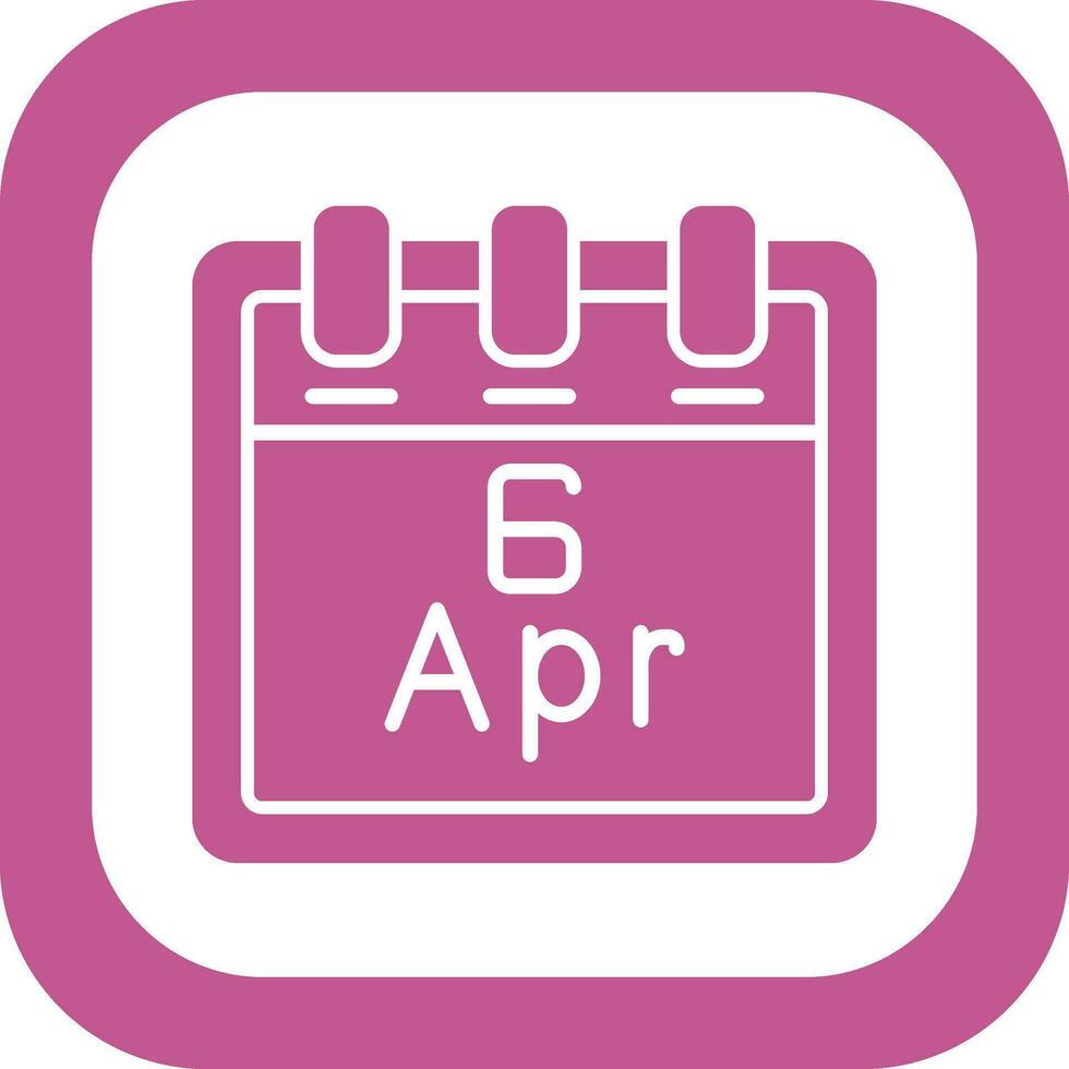 April 6 Vector Icon