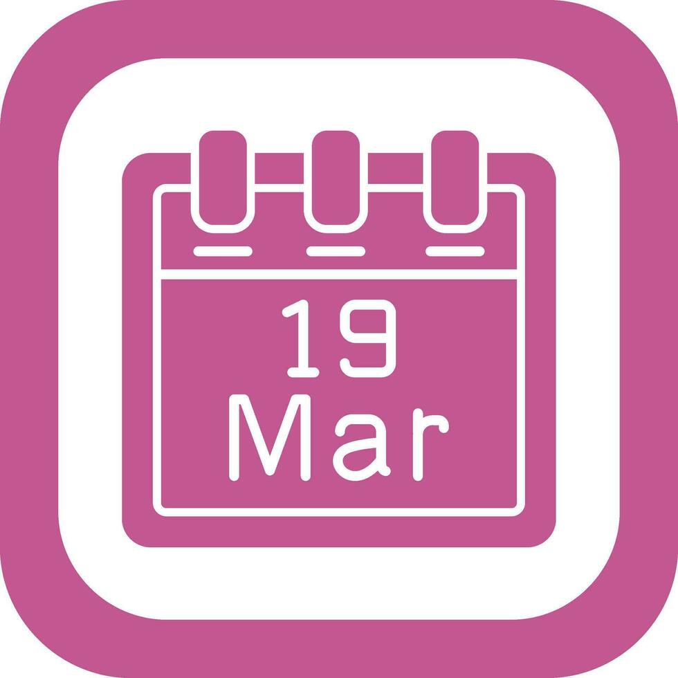 March 19 Vector Icon