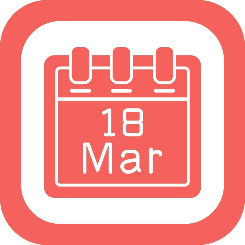 March 18 Vector Icon