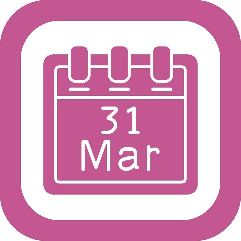 March 31 Vector Icon