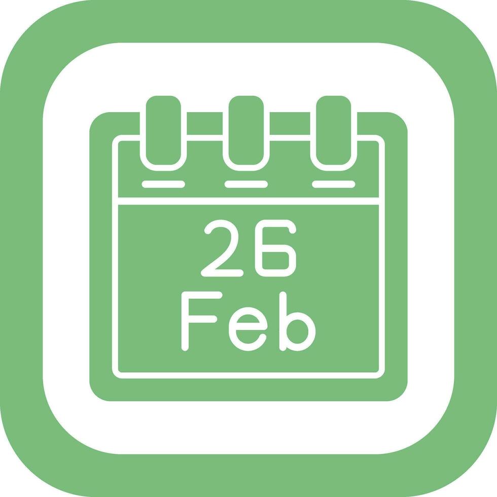 February 26 Vector Icon