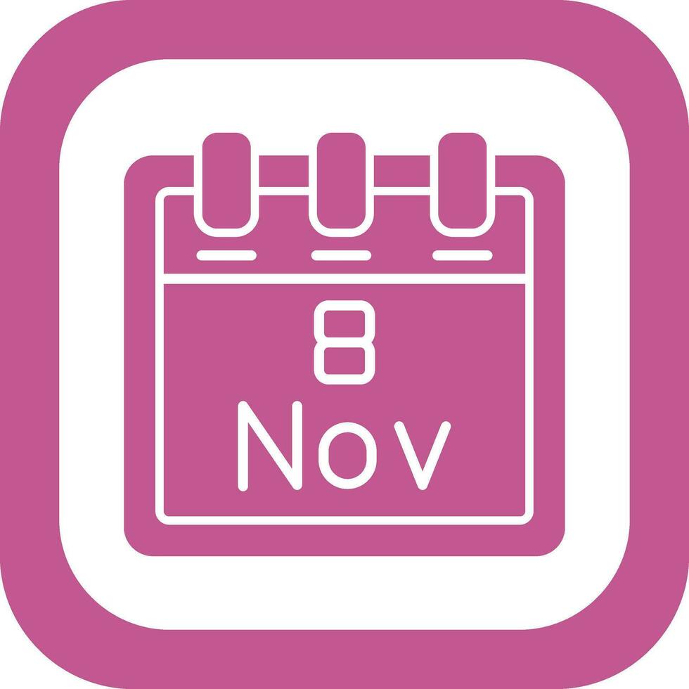 November 8 Vector Icon
