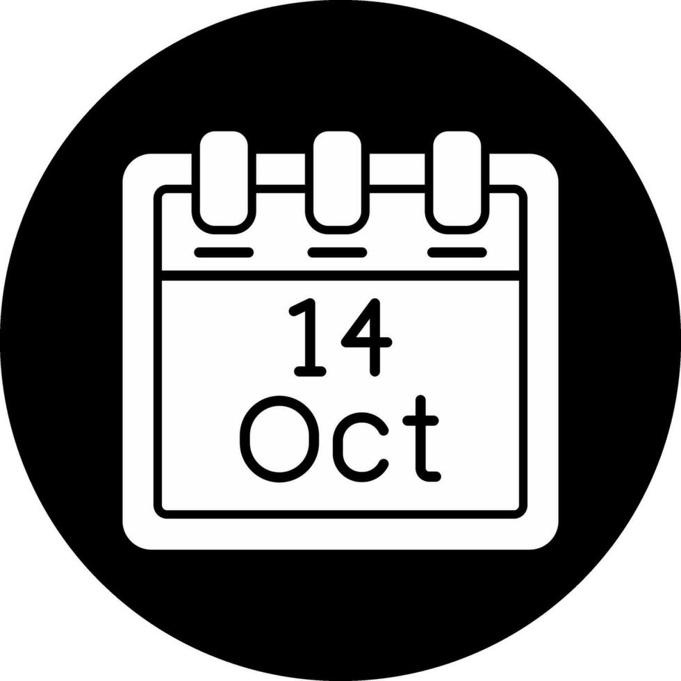 October 14 Vector Icon