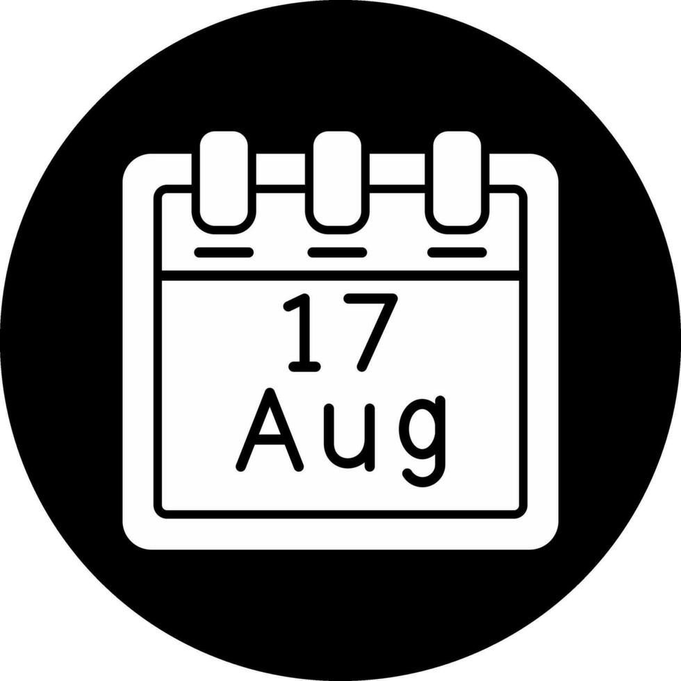 August 17 Vector Icon