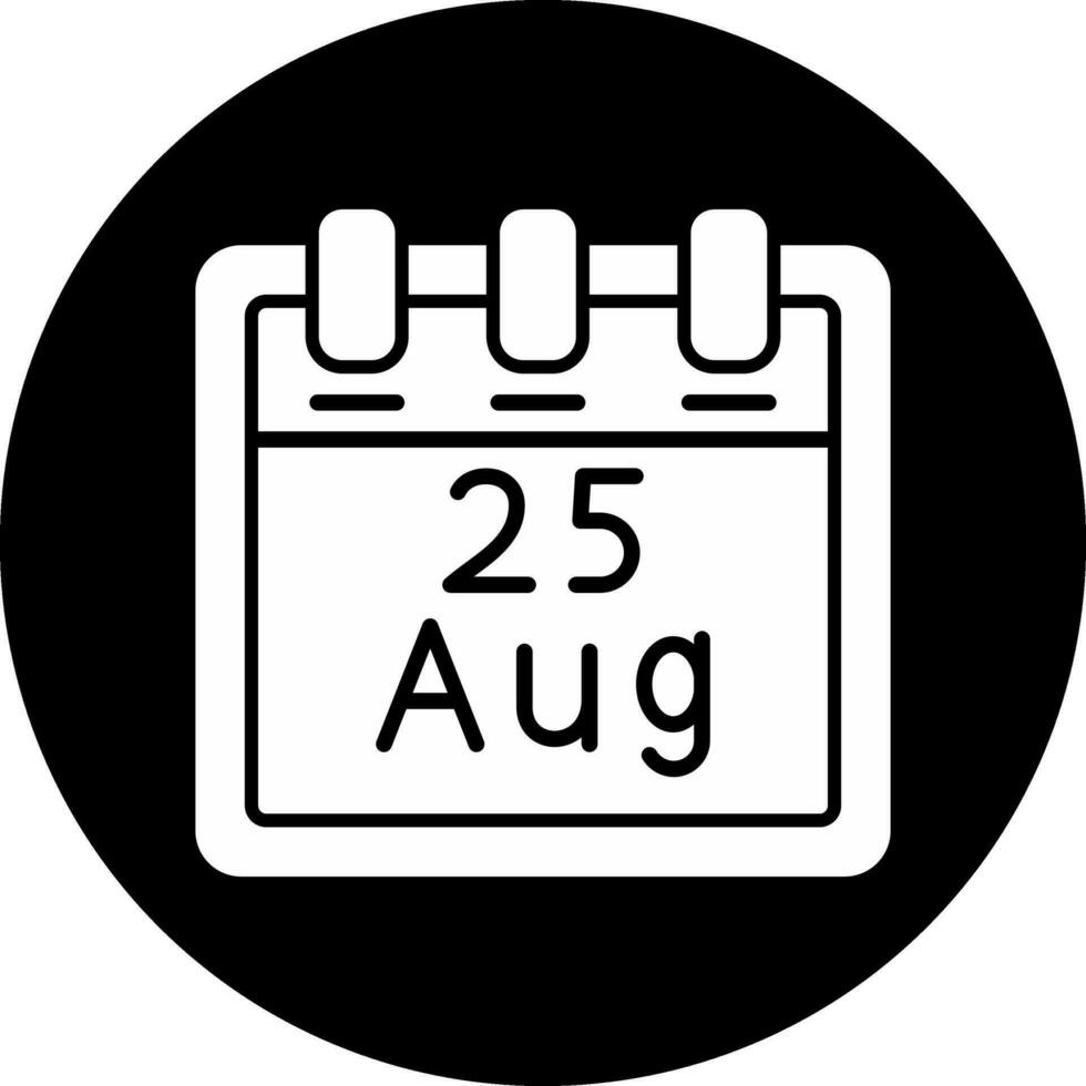 August 25 Vector Icon