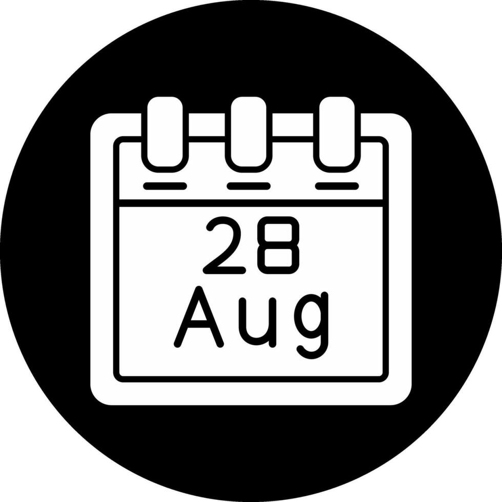 August 28 Vector Icon