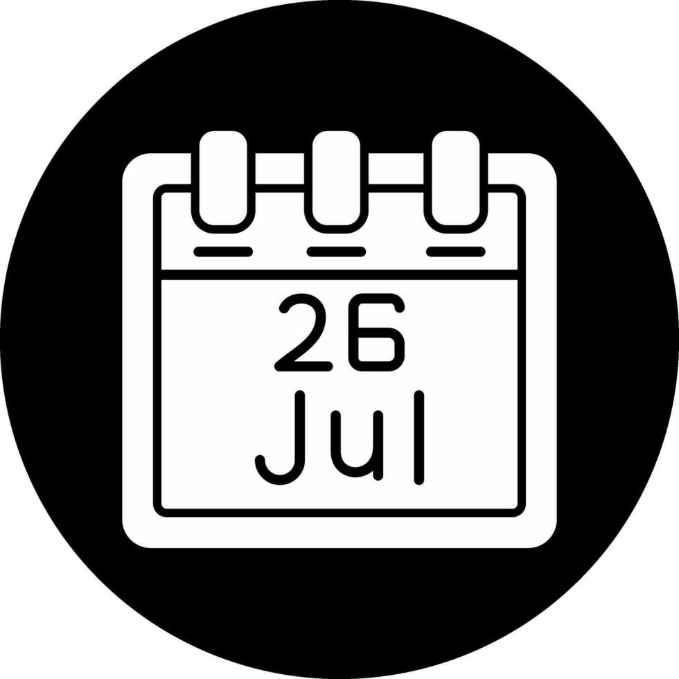 July 26 Vector Icon